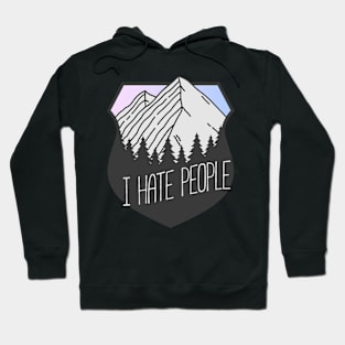 I Hate People Mountain Crest Sunset Hoodie